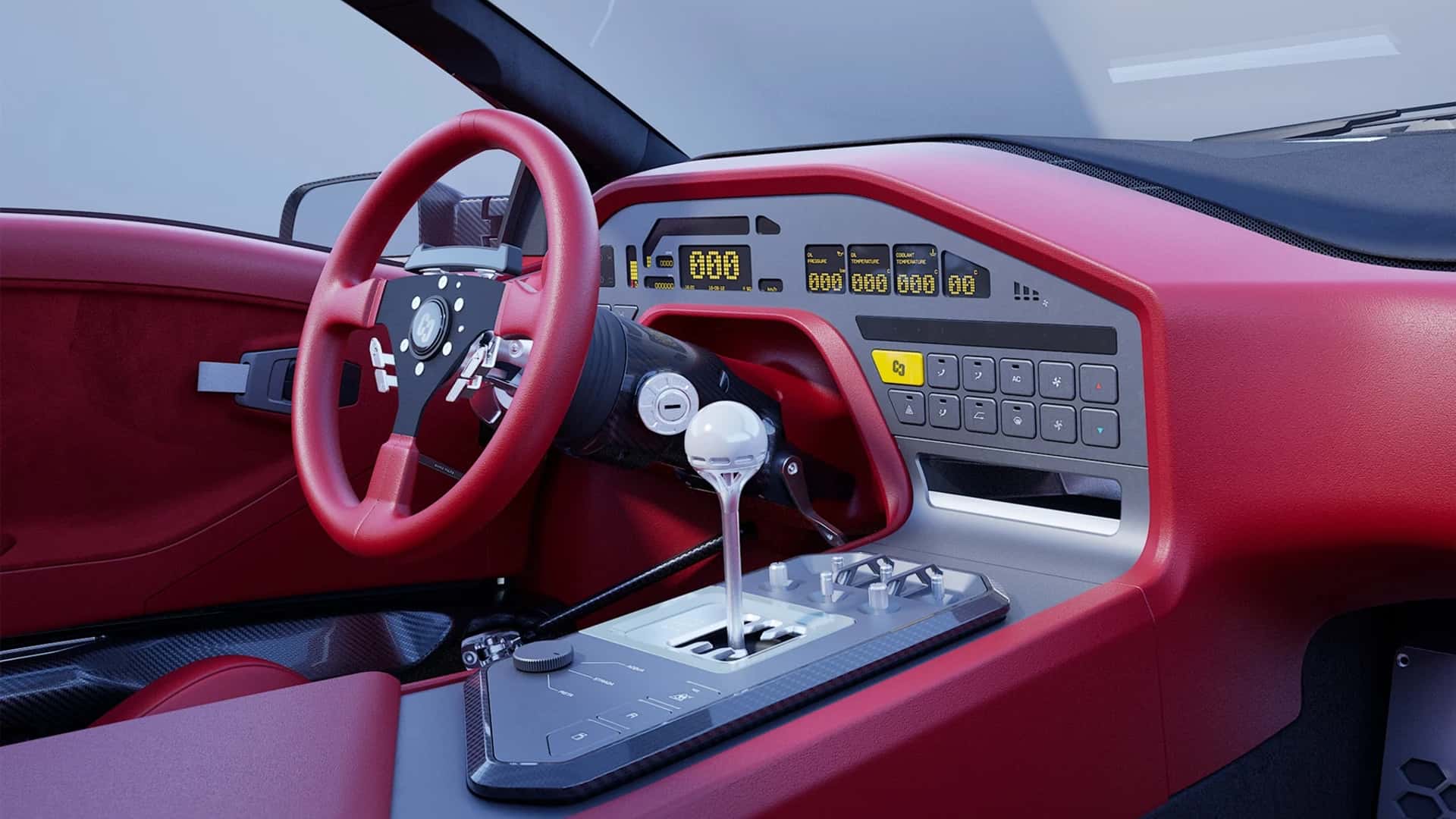 Детали интерьера Eccentrica V12 Roadster