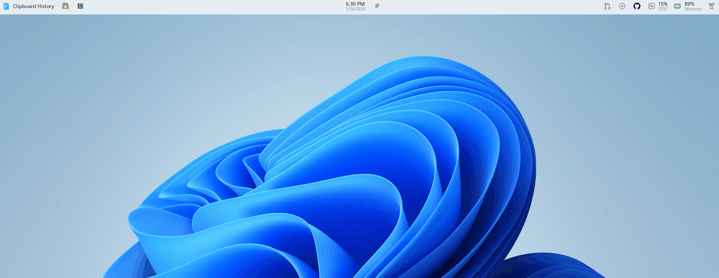 Interface concept of the new top bar