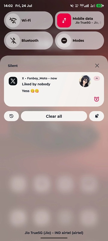 New Motorola interface features
