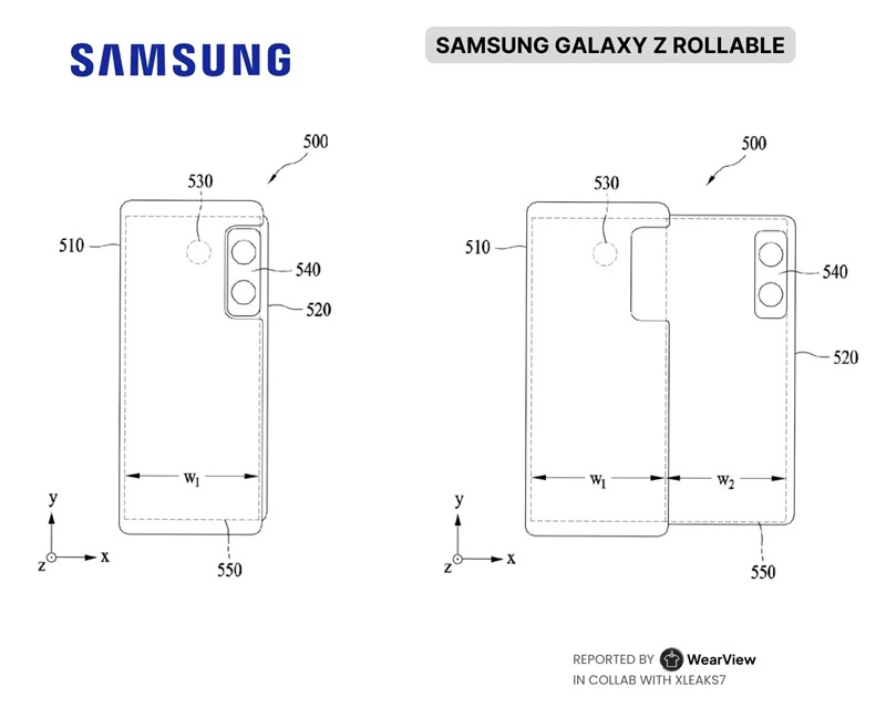 Патент Samsung на раздвижной экран