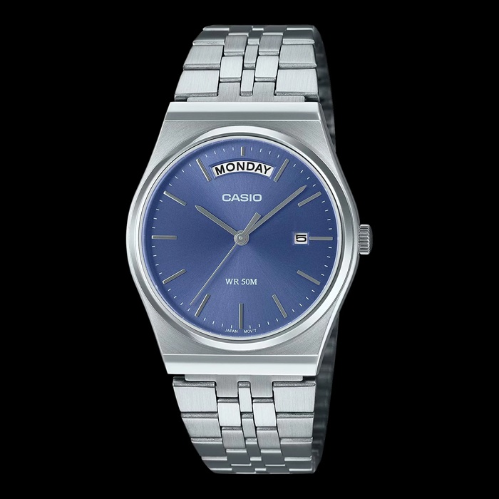 Часы Casio MTP-B146 с голубым циферблатом