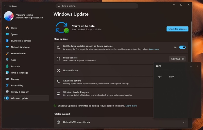 Измененный процесс обновления Windows 11