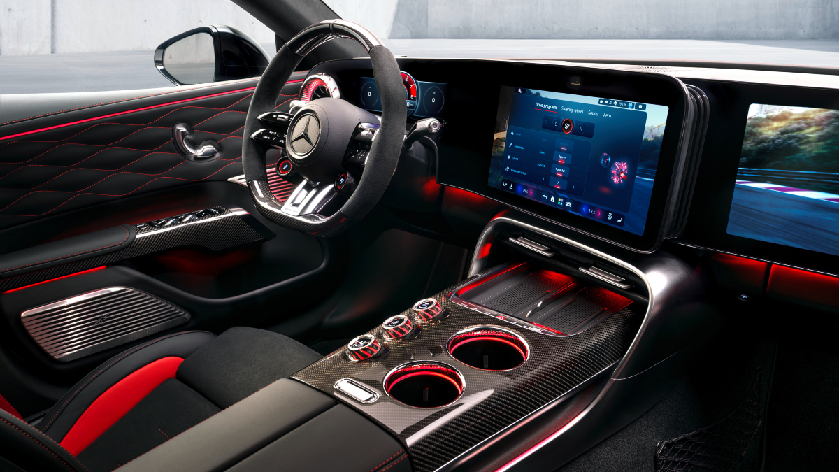 Central touchscreen of the Mercedes-AMG GT 4-Door Coupe