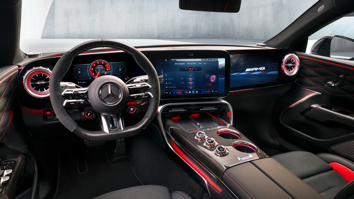 Interior details of the Mercedes-AMG GT 4-Door Coupe