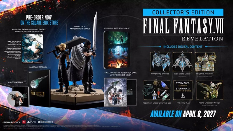 Limited edition contents of Final Fantasy VII Revelation