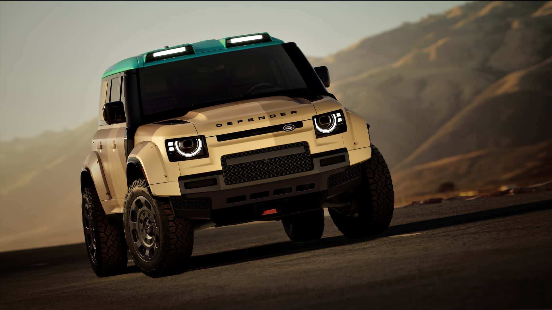 Вид збоку Land Rover Defender Dakar