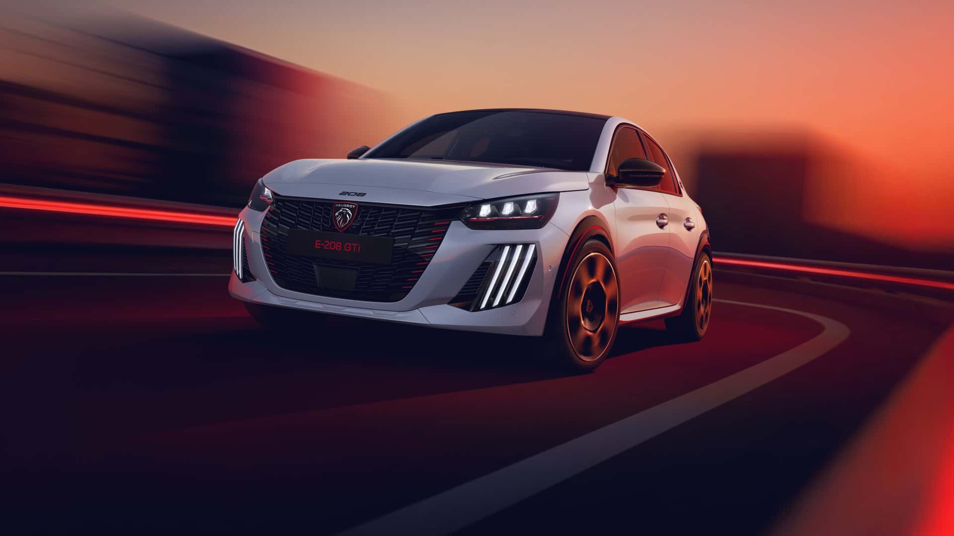 Peugeot E-208 GTi side view