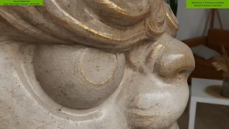 Texture comparison with and without NTC