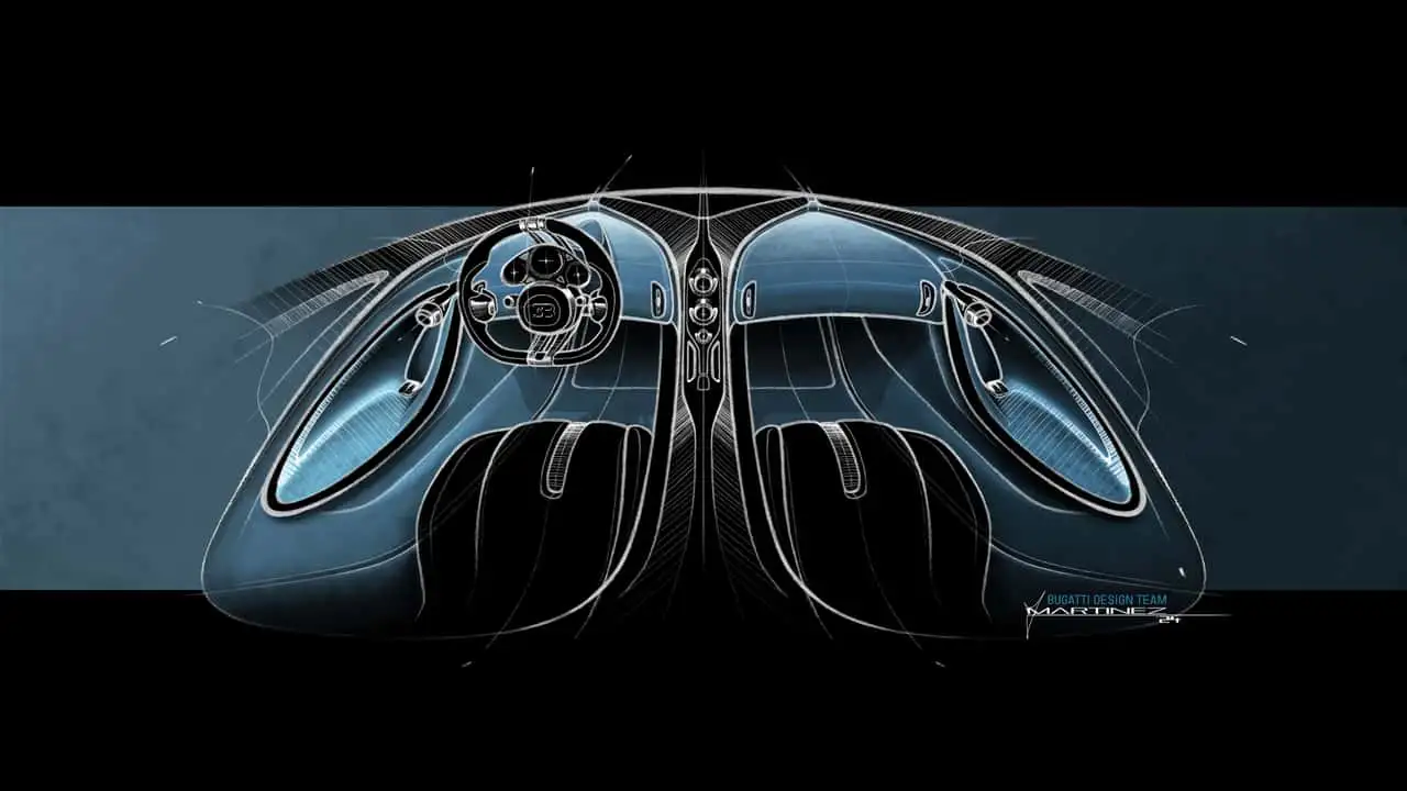 Интерьер и дизайн интерфейса Bugatti