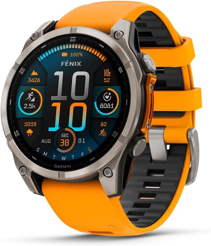 Garmin Fenix 8 с AMOLED-дисплеем, вид вблизи