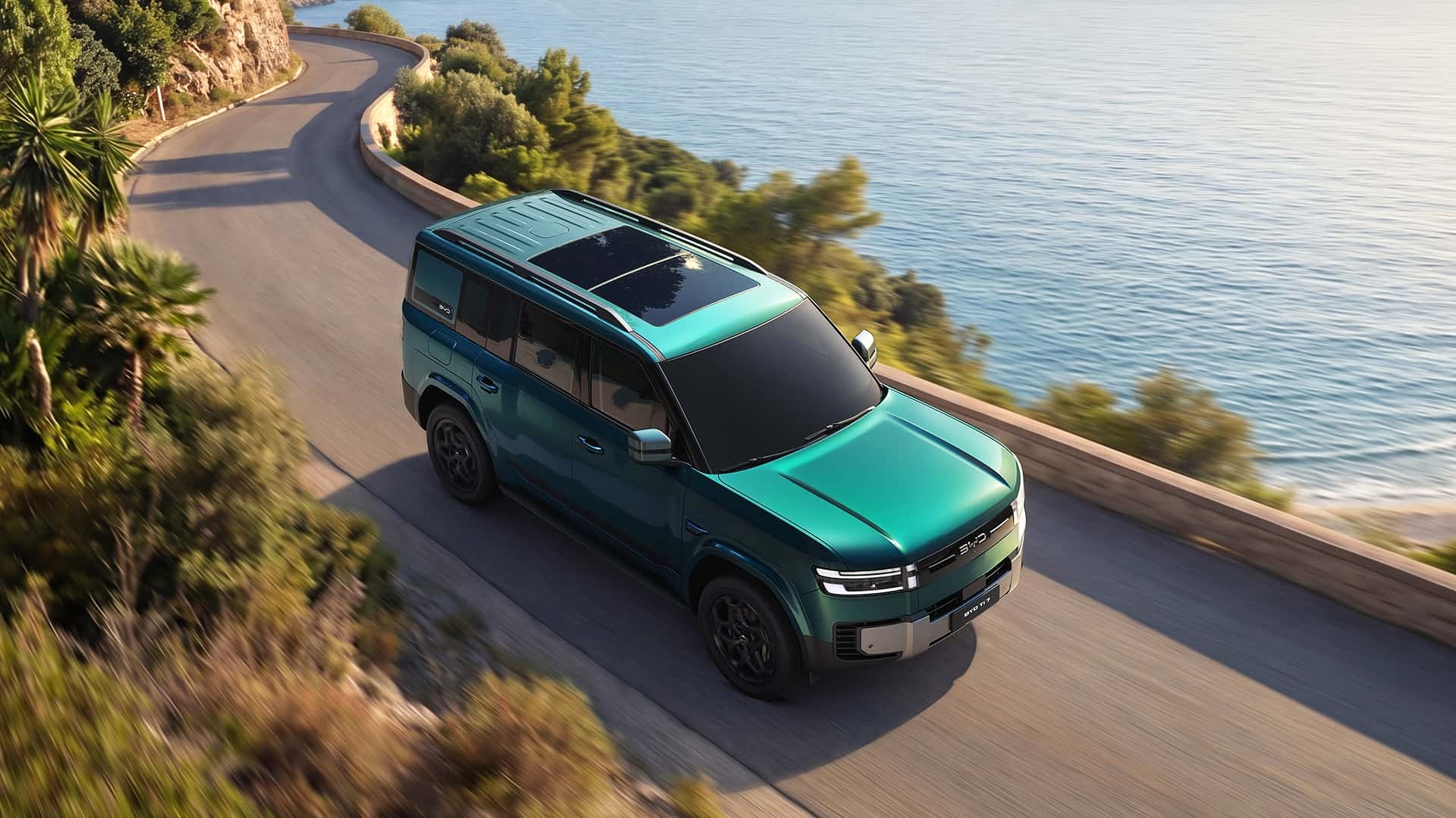 BYD Ti 7 з бічного вигляду