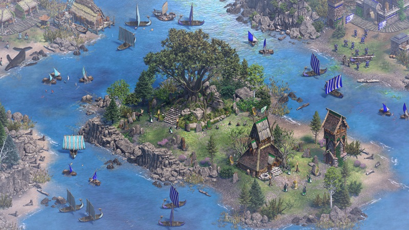 Сцена крушения корабля из Age of Empires II: The Viking Sagas