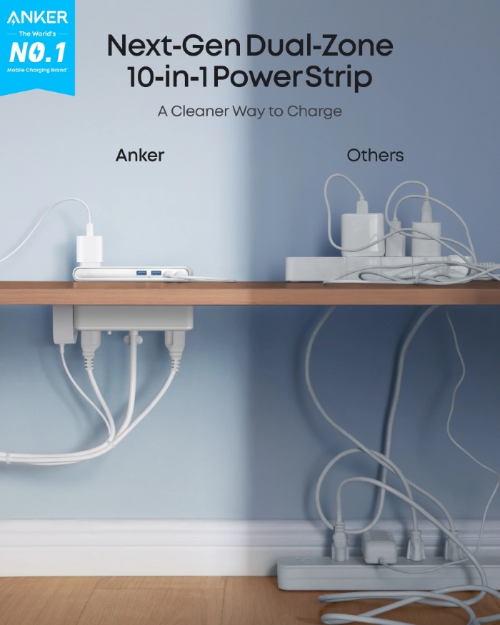 Anker Nano Power Strip – front view