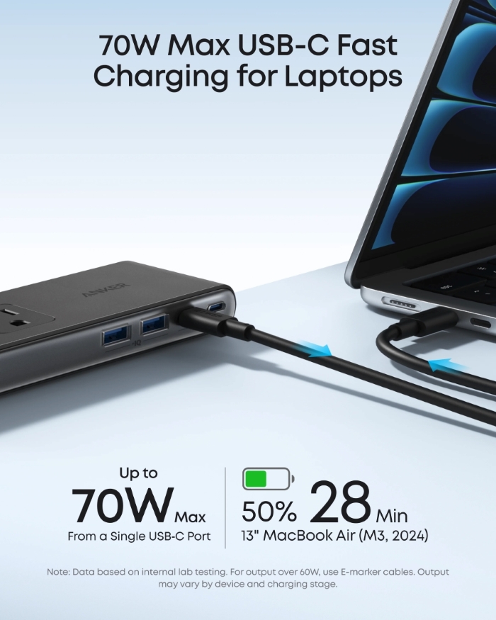 Anker Nano Power Strip – side view