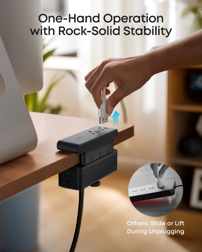 Anker Nano Power Strip – clamp mechanism