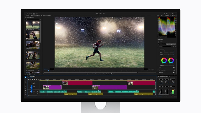 Apple Studio Display XDR with Adobe Premiere