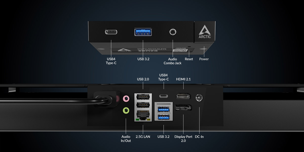 Задня панель з портами Arctic Senza A1 370