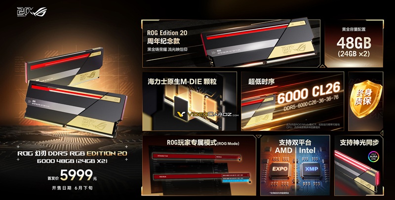 Изображение модуля Asus ROG DDR5 RGB Edition 20