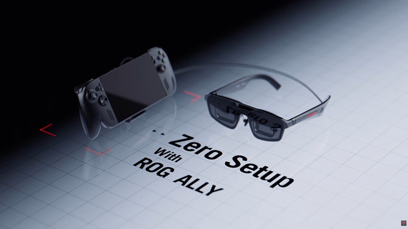 ASUS ROG XREAL R1 AR Gaming Glasses вид сверху
