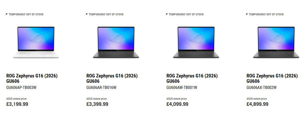 Asus Zephyrus G14 ноутбук с ценником в фунтах стерлингов