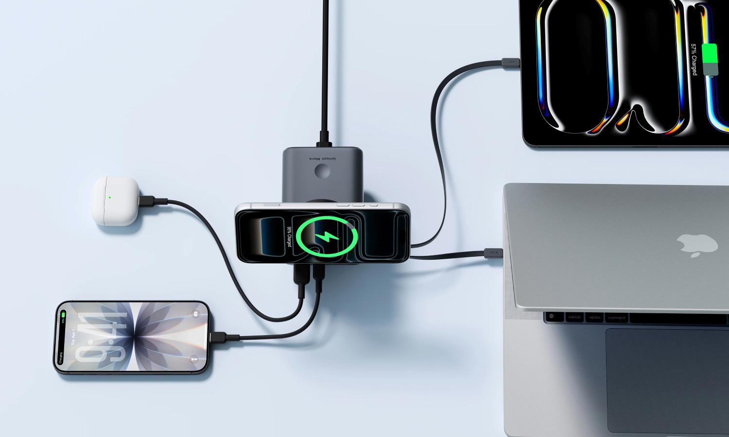 Station de charge AUKEY MagFusion DeskHive 5X Pro