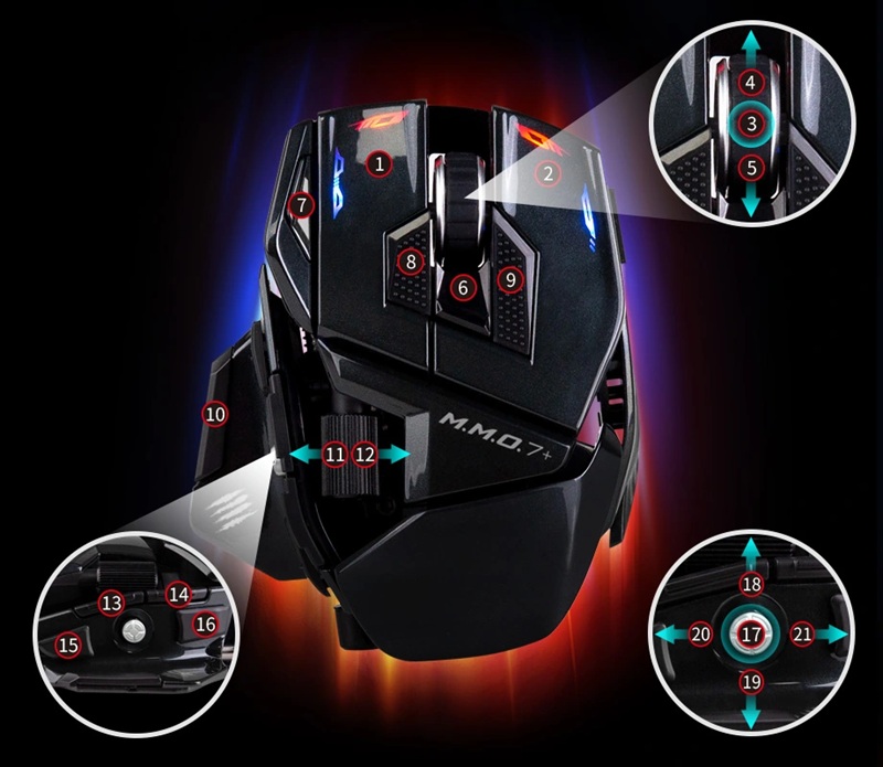 Игровая мышь Mad Catz MMO 7+