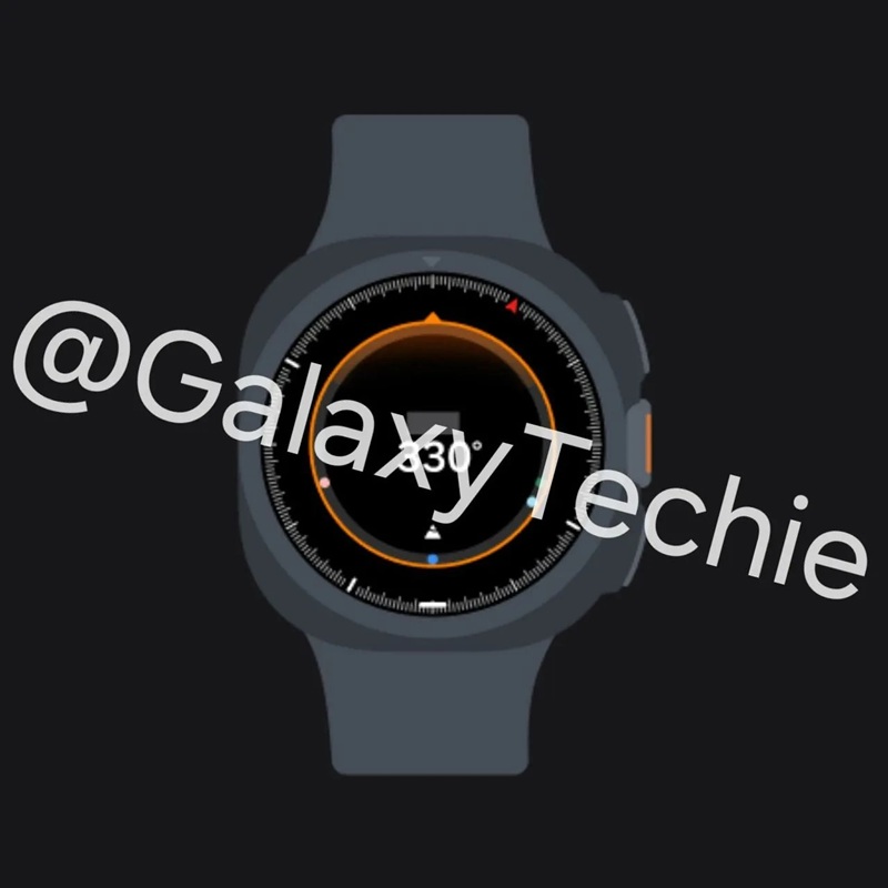 Рендер Galaxy Watch Ultra 2 с зеленым ремешком