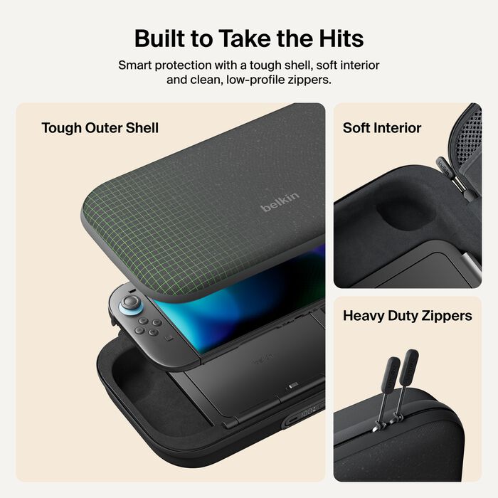 Vue de la poche en filet du Charging Case Pro