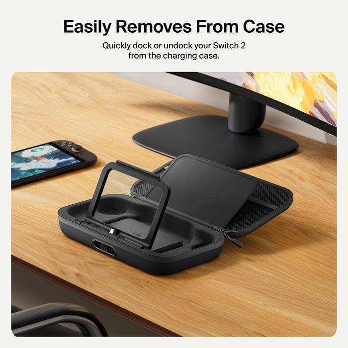 Vue de la durabilité de la fermeture éclair du Charging Case Pro