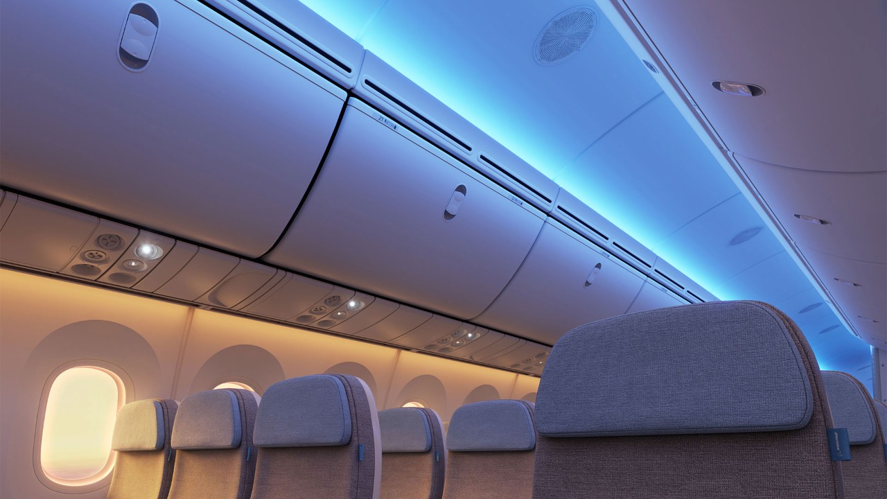 Интерьер Boeing 787 Dreamliner