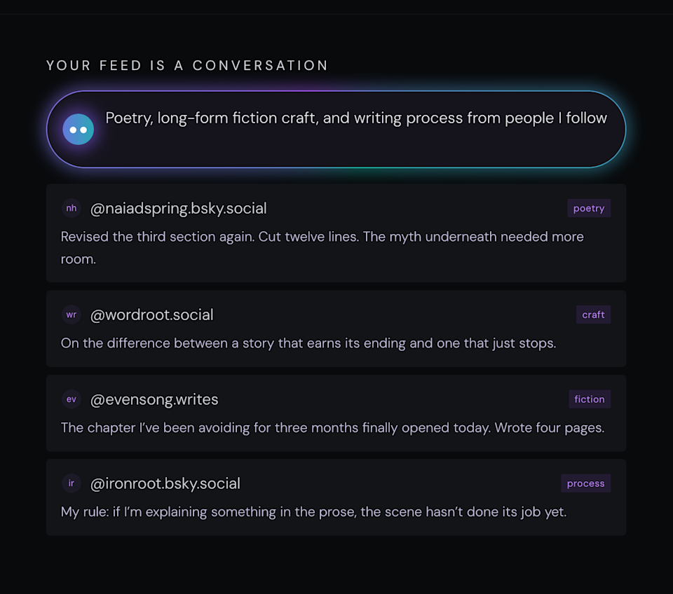 Интерфейс Attie от Bluesky