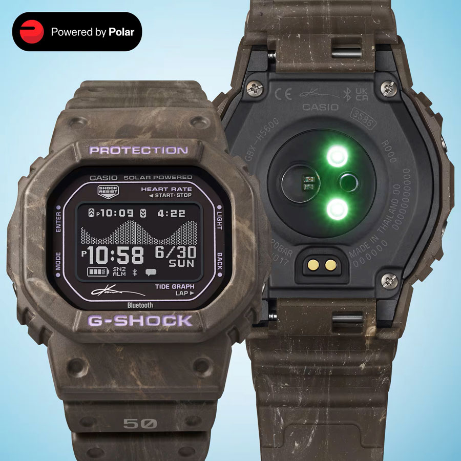 Back view of Casio GBX-H5600KI-5 watch showing the band