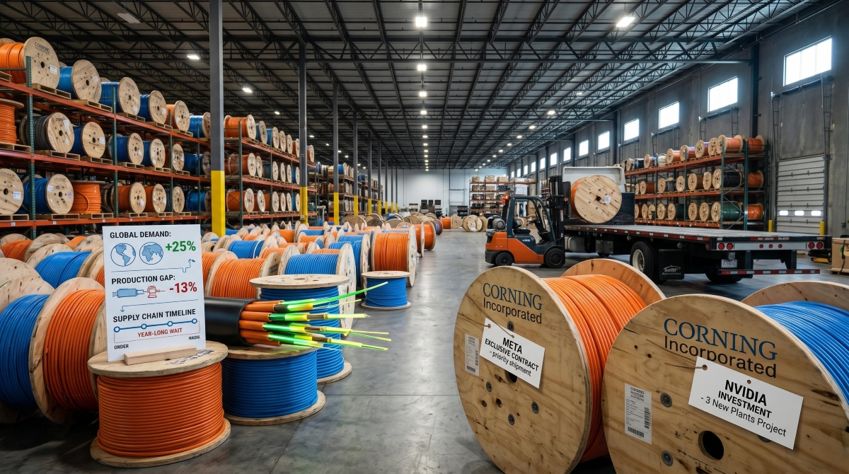 La demande mondiale de fibre optique est tirée par la construction massive de data centers dédiés à l'IA.
