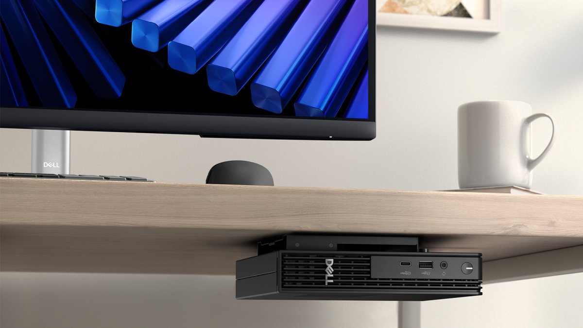 Вид Dell Pro 5 Micro сзади