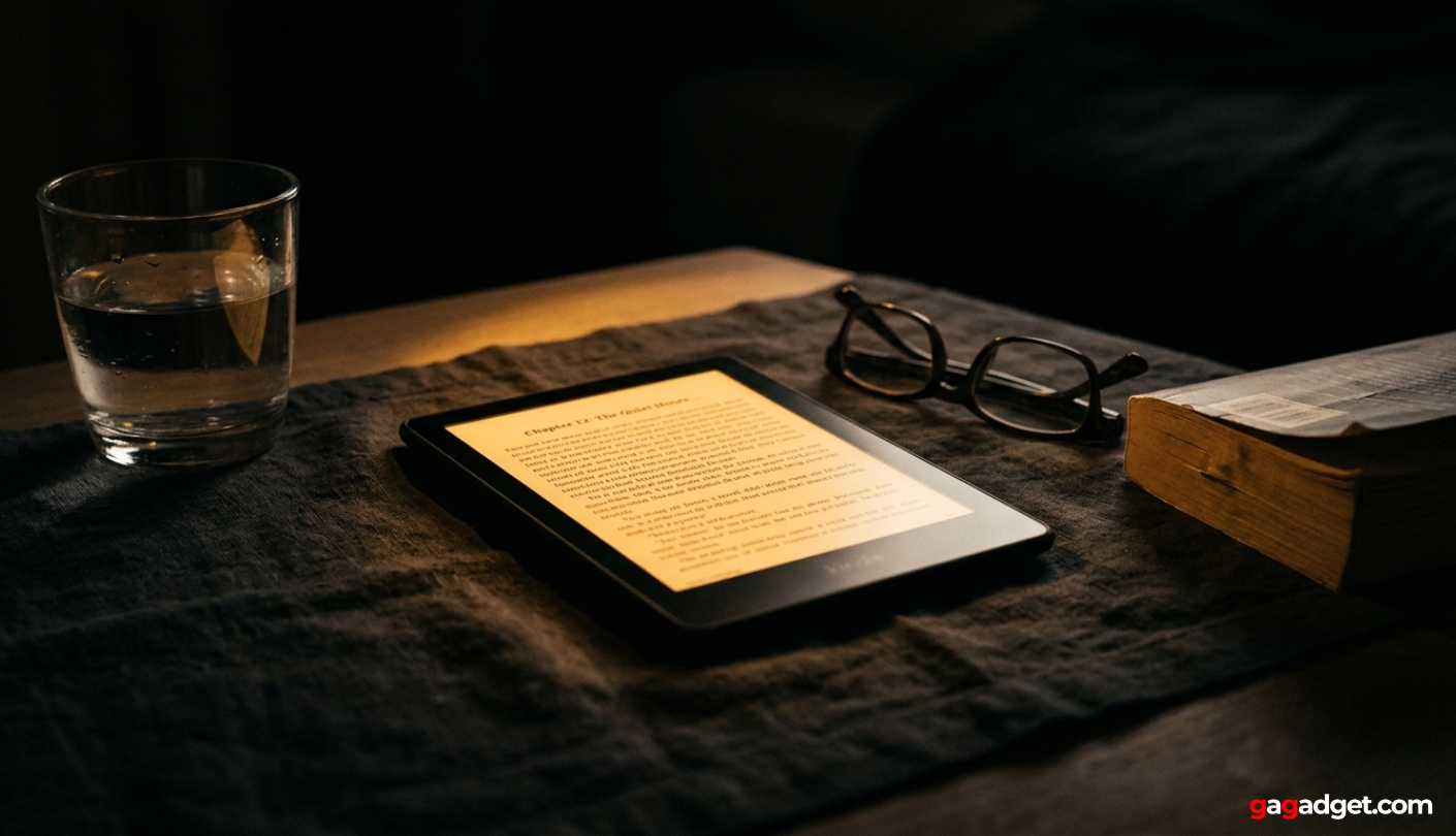 e-ink display warm front light