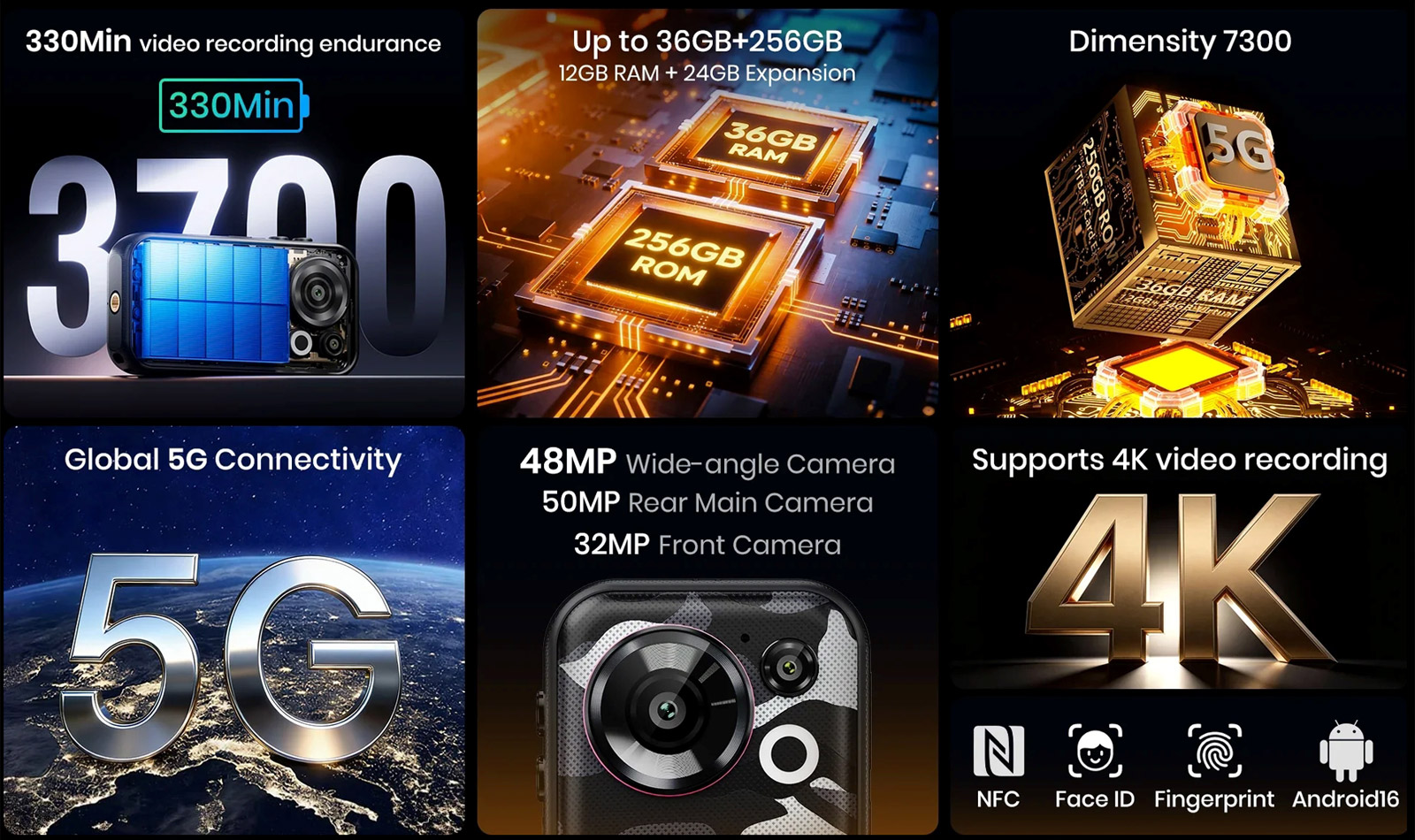 Fossibot F116 Pro smartphone étanche et antichoc