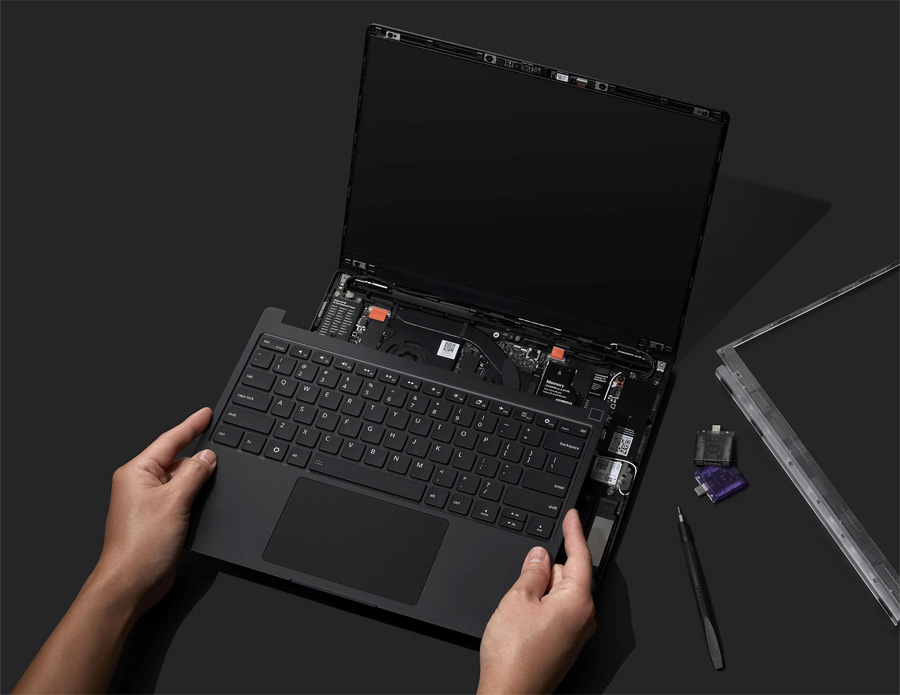 Diseño modular del Framework Laptop 13 Pro. Ilustración: Framework