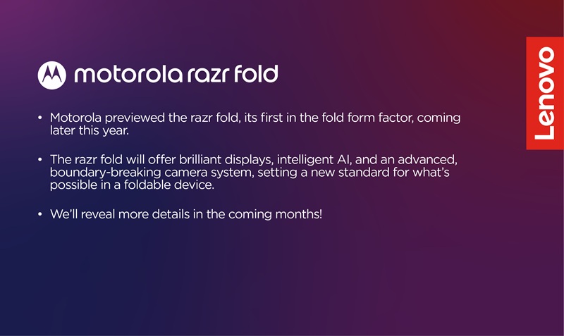 Marketing poster of Motorola Razr Fold