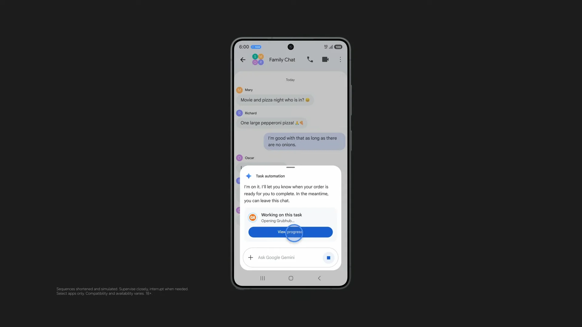 Samsung смартфон з Google Gemini