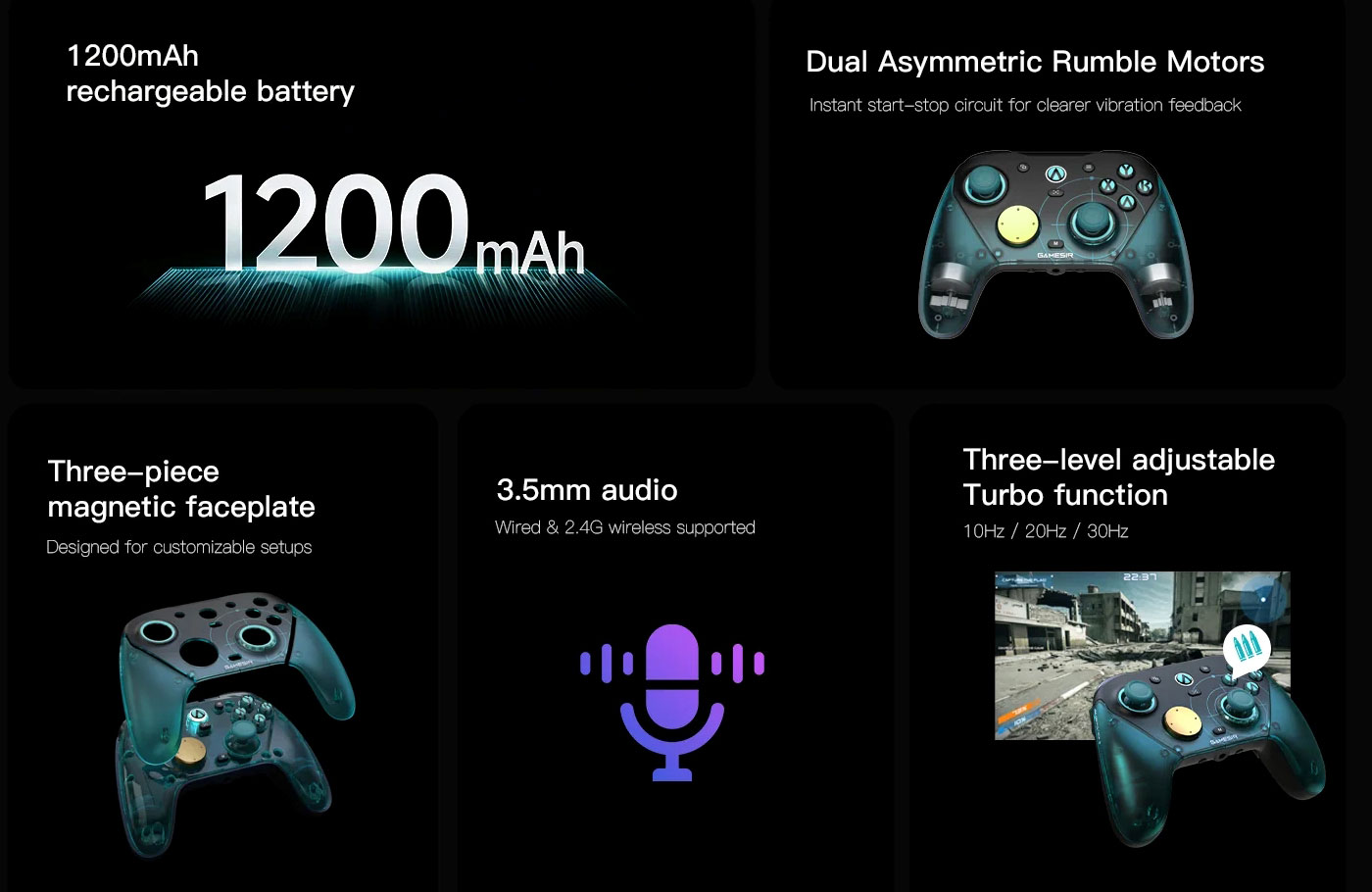 GameSir G7 Pro Aimlabs Edition - détails de l'interface