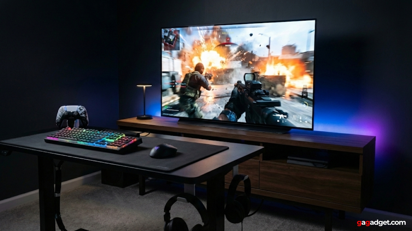 Gaming setup with OLED TV