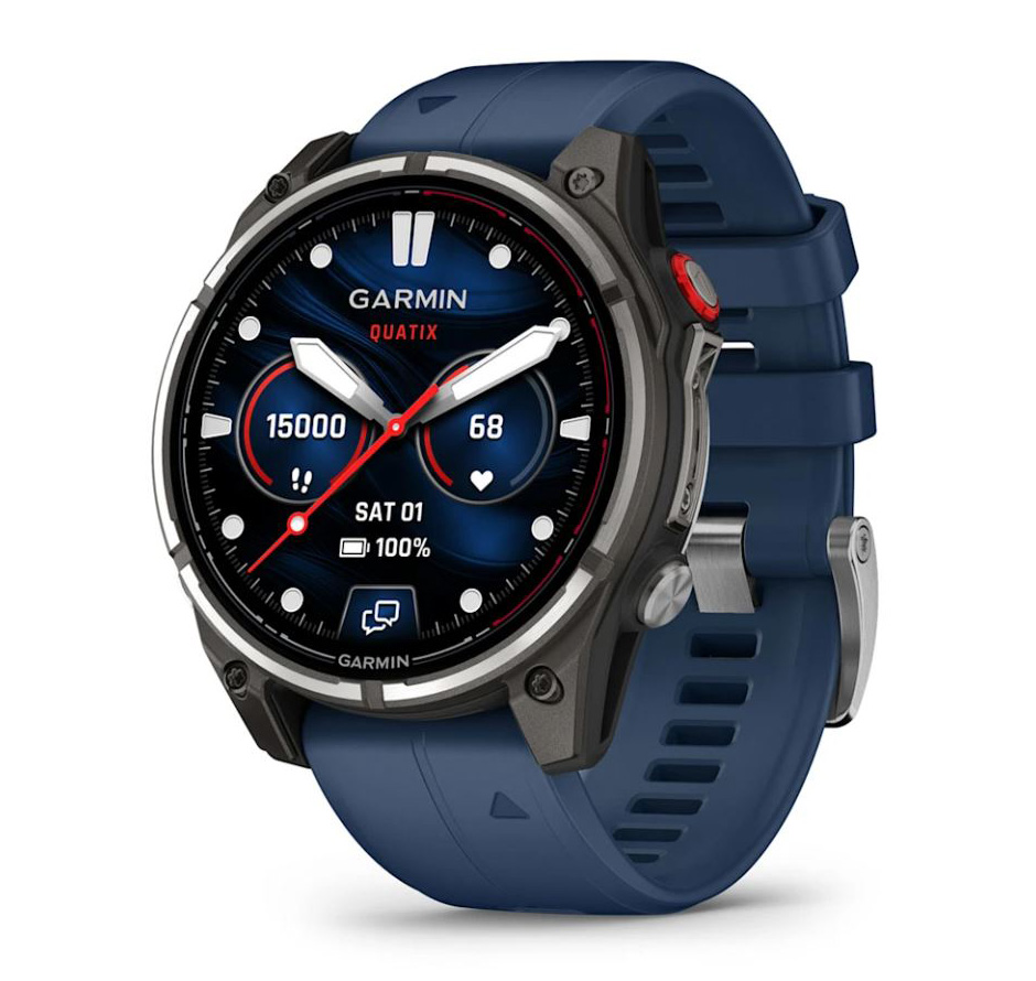Vue avant Garmin Quatix 8 Pro