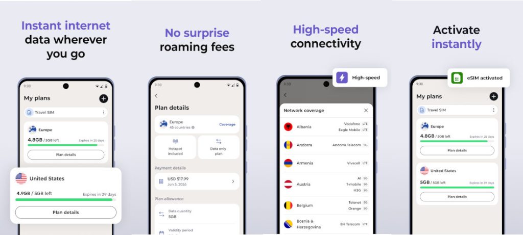 Global Connect, el servicio de eSIM de viaje preinstalado en dispositivos Motorola con eSIM.