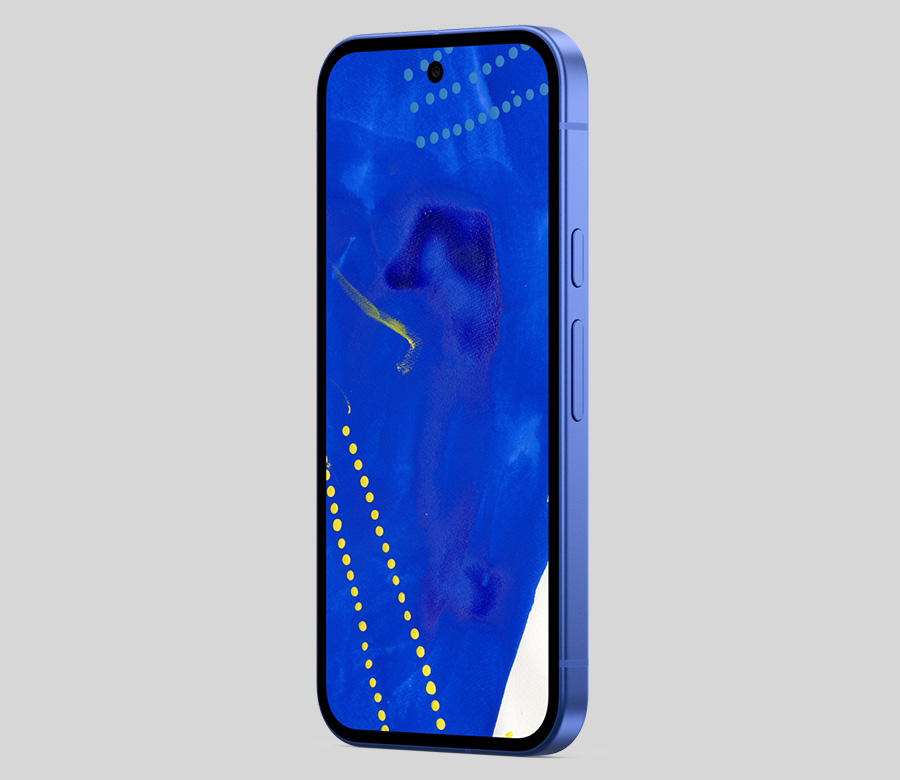 Google Pixel 10a Isai Blue Edition - вид сбоку