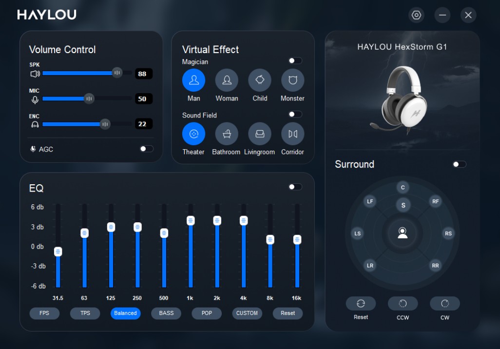 Панель управління Haylou