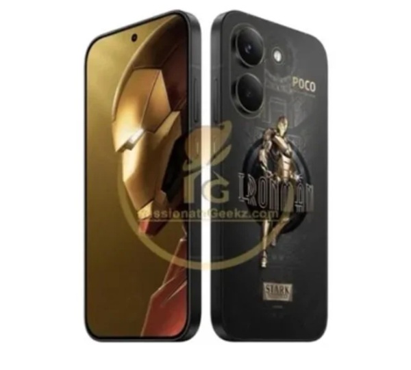 Rear cover image of Poco X8 Pro Iron Man Edition