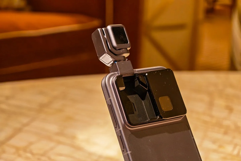 Detailed view of Honor Robot Phone at CES 2026