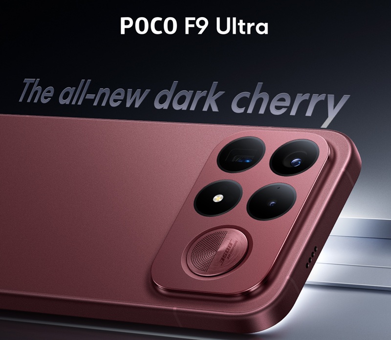 Смартфон POCO F9 в красном цвете Dark Cherry