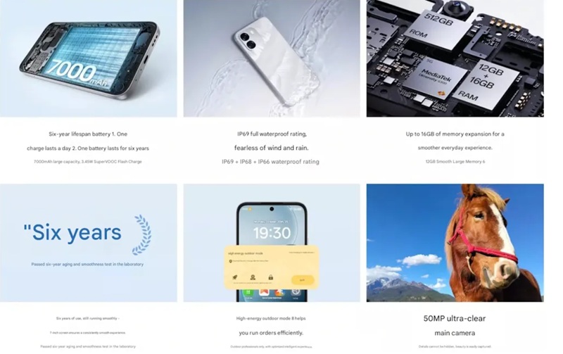 Oppo A6i+ smartphone