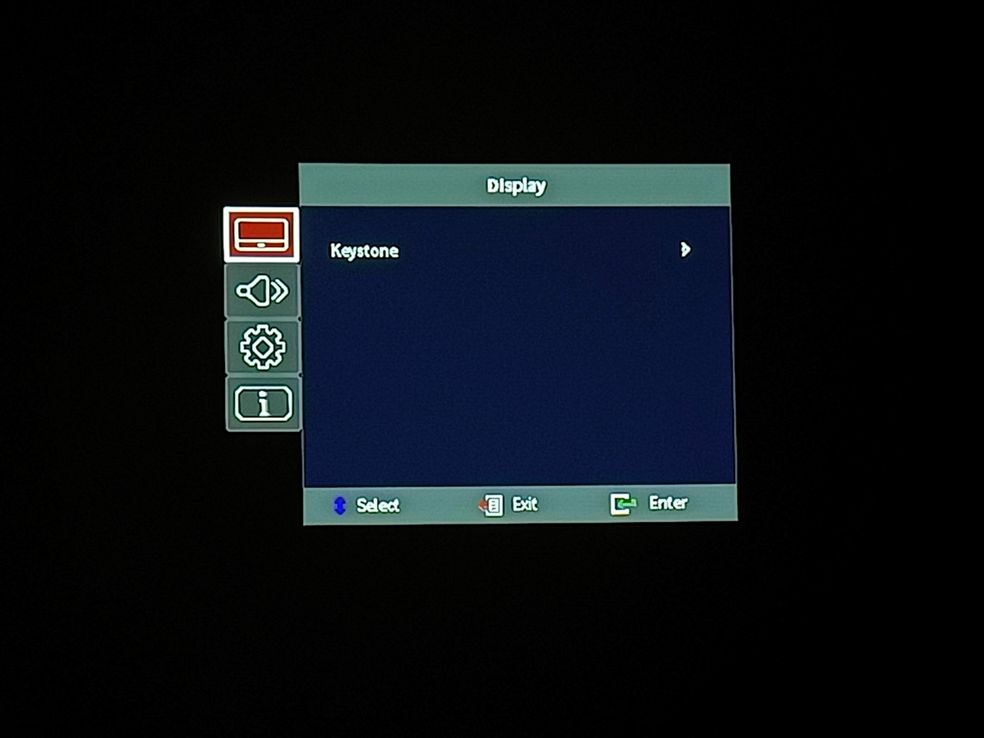 Панель меню проектора ViewSonic LSD400W